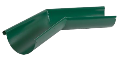 Детальное фото угол желоба внешний 135 гр, сталь, d-150 мм, зеленый, aquasystem